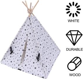 img 1 attached to 🐶 Baluue Pet Teepee: Cozy Indoor/Outdoor Dog Tent with Cushion - Ideal for Small to Medium Pets