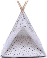 🐶 baluue pet teepee: cozy indoor/outdoor dog tent with cushion - ideal for small to medium pets logo