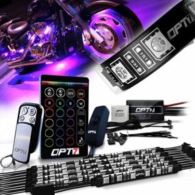 img 4 attached to Rev Up Your Ride With OPT7 Aura Motorcycle LED Accent Lighting Kit - Vibrant RGB Multi-Color Lights With Remote Control & Switch, Perfect For Cruisers!