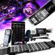 rev up your ride with opt7 aura motorcycle led accent lighting kit - vibrant rgb multi-color lights with remote control & switch, perfect for cruisers! logo