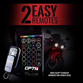 img 1 attached to Rev Up Your Ride With OPT7 Aura Motorcycle LED Accent Lighting Kit - Vibrant RGB Multi-Color Lights With Remote Control & Switch, Perfect For Cruisers!