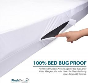 img 1 attached to Waterproof Twin XL Mattress Encasement With Zippered 6-Sided Cover, PlushDeluxe Premium Quality, And Cotton Terry Surface (Fits 12-15 Inches H)