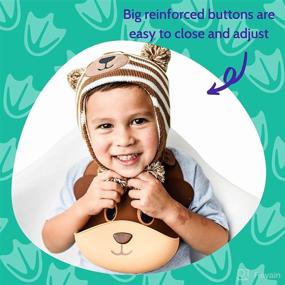 img 1 attached to 🦆 Silly Goose Silicone Animal Baby Bibs - Waterproof, Adjustable, Soft, with Extra Wide Food Catcher Pocket - Ideal for Babies and Toddlers