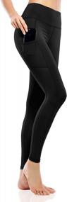 img 4 attached to Zengjo Womens Leggings With Pockets High Waisted Soft Workout Yoga Running Tights