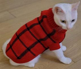 img 4 attached to 🐕 Stylish Upaw Turtleneck Argyle Sweater for Small Dogs and Cats