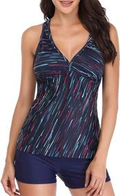 img 4 attached to Tempt Me Printed Swimsuit Geometric Women's Clothing : Swimsuits & Cover Ups