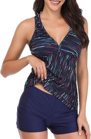 img 1 attached to Tempt Me Printed Swimsuit Geometric Women's Clothing : Swimsuits & Cover Ups