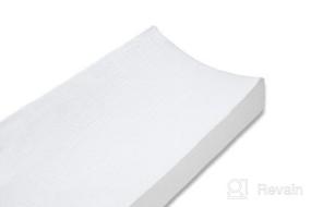 img 1 attached to 👶 Especially For Baby: 100% Cotton Knit White Changing Pad Cover - Supreme Comfort & Quality