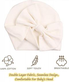 img 1 attached to Baby Boys Girls Zsedrut Newborn Hat Beanie With Bear Rabbit Ears Hospital Cap