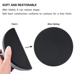 img 1 attached to Poliwell Soft Sponge Interface Pad: 6 Inch 🧽 (150mm), 2 Pack - Hook and Loop Cushion Buffing Pads