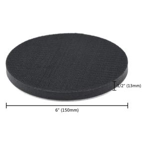 img 3 attached to Poliwell Soft Sponge Interface Pad: 6 Inch 🧽 (150mm), 2 Pack - Hook and Loop Cushion Buffing Pads