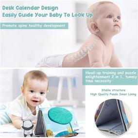 img 3 attached to 👶 Beiens Tummy Time Floor Mirror Toys & Soft Baby Books for 0-36 Months | High Contrast Black & White Toys for Boys and Girls | Developmental Crinkle Toys for Newborns & Infants