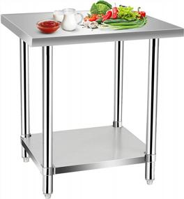 img 4 attached to Efficient Food Prep Made Easy With KITMA Stainless Steel Commercial Kitchen Table, 30 X 24 Inches NSF Approved