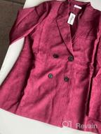 img 1 attached to Hotouch Womens Casual Corduroy Blazers Long Sleeve Open Front Button Work Office Jackets Blazer With Pockets review by Chad Guinn