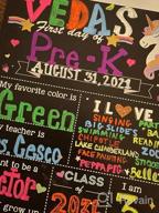 img 1 attached to Reusable First & Last Day Of School Chalkboard Sign Photo Prop For Kids, 12 X 10 Inch Double Sided Back To School Board review by Tony Basler