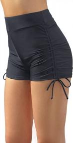 img 2 attached to High Waisted Tummy Control Board Shorts For Women - Yonique Swim Shorts Ideal For Bathing Suit Bottoms