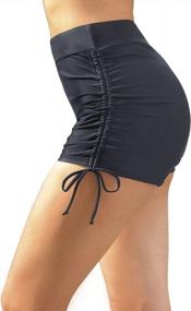img 1 attached to High Waisted Tummy Control Board Shorts For Women - Yonique Swim Shorts Ideal For Bathing Suit Bottoms