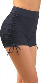 img 3 attached to High Waisted Tummy Control Board Shorts For Women - Yonique Swim Shorts Ideal For Bathing Suit Bottoms