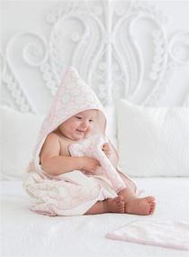 img 2 attached to 🥝 Soft & Absorbent SwaddleDesigns Organic Cotton Terry Velour Hooded Towel – Kiwi Mod Circles