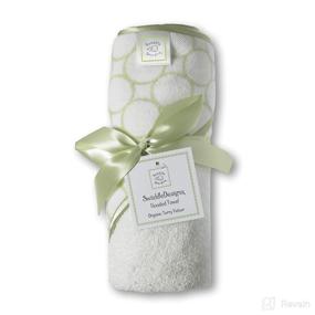 img 4 attached to 🥝 Soft & Absorbent SwaddleDesigns Organic Cotton Terry Velour Hooded Towel – Kiwi Mod Circles