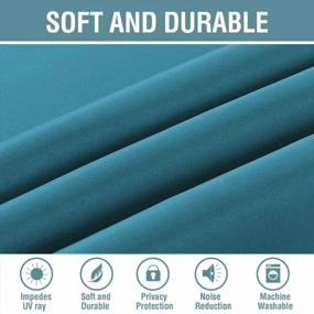 img 1 attached to H.VERSAILTEX Blackout Curtains Drapes 63 Inch Length For Bedroom/Living Room, Thermal Insulated Small Curtain For Bedroom, Grommet Top - Solid In Turquoise Blue (One Panel)