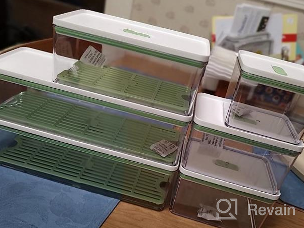 img 1 attached to Organize Your Fridge With MineSign 6 Pack Stackable Storage Bins - Vented Lids & Drainer Included! review by Jeff Prabhu