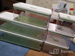 img 5 attached to Organize Your Fridge With MineSign 6 Pack Stackable Storage Bins - Vented Lids & Drainer Included!