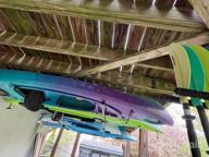 img 1 attached to StoreYourBoard 2 Kayak Ceiling Storage Rack, Adjustable Mount, Holds 2 Kayaks Or Canoes, Overhead Garage Hanger review by Petr Webster