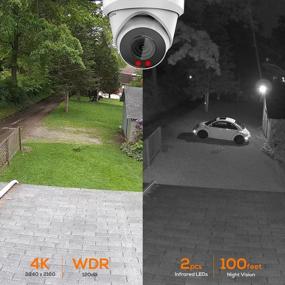 img 1 attached to Защитите свою собственность с помощью наружной камеры безопасности VIKYLIN UltraHD 4K PoE с функцией обнаружения людей и транспортных средств, аудио и широкоугольным объективом