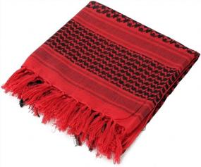 img 1 attached to Tactical Desert Scarf: Military Shemagh Arab Keffiyeh, Thickened Wrap For Men And Women, 43X43 Inches