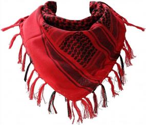 img 4 attached to Tactical Desert Scarf: Military Shemagh Arab Keffiyeh, Thickened Wrap For Men And Women, 43X43 Inches