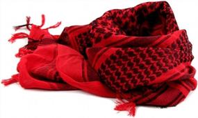 img 2 attached to Tactical Desert Scarf: Military Shemagh Arab Keffiyeh, Thickened Wrap For Men And Women, 43X43 Inches