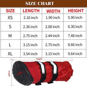 img 3 attached to 🐾 Water-Resistant Dog Boots with Warm Lining, Nonslip Rubber Sole for Snowy Winter - Set of 4