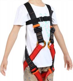 img 2 attached to Youth Full Body Climbing Harness For Outdoor Training, Caving, And Tree Climbing - HandAcc Kids Climbing Seat Belts