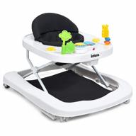 3 in 1 foldable baby walker with music and toys for learning and play - black logo