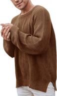 сохраняйте тепло в стиле: мужской повседневный вязаный свитер с круглым вырезом makkrom с длинными рукавами и стильным трикотажем в рубчик логотип