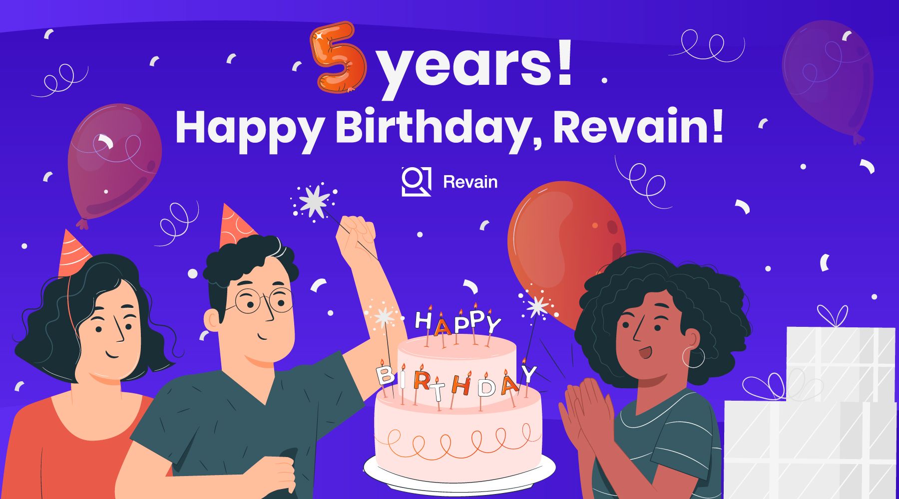 Revain’s birthday is here! Community is celebrating our 5th anniversary! 