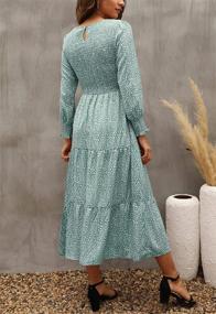 img 1 attached to Maggeer Smocked Sleeve Floral Tiered Women's Clothing - Dresses