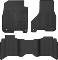 🚗 oedro floor mats: custom fit for 2012-2018 dodge ram 1500/2500/3500, 2019-2022 classic models - black tpe all weather liner set logo