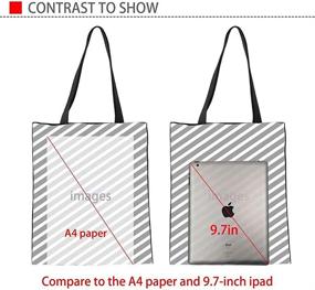img 2 attached to 👜 For U DESIGNS Reusable Canvas Tote Bags for Women - Versatile Shopping, Books, and More