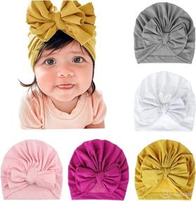 img 4 attached to DRESHOW Pieces Turban Infant Toddler Baby Care ~ Hair Care