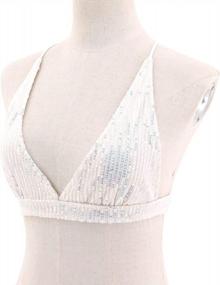 img 2 attached to Stay Visible And Stylish With Vimoisa'S Reflective Metallic Tank Top For Women