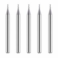 spetool 5pcs/set flat nose double flute carbide end mill 1/32" cutting dia router bits cutter cnc machine tools for carbon steel soft alloy steel die steel tool steel cast iron wood логотип