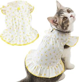 img 4 attached to Dresses Sunflower Princess Clothing Apparel Cats for Apparel