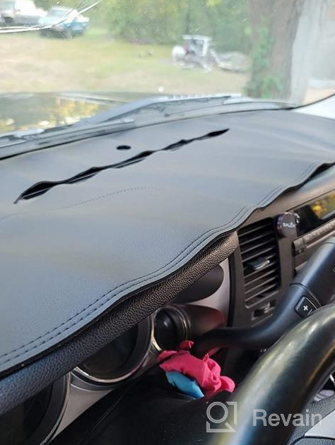 img 1 attached to BDFHYK Dashboard Cover PU Dash Mat Compatible With 2007-2014 Tahoe Suburban, Yukon Sierra And 2007-2013 Avalanche Silverado 1500 LTZ review by Tony Doan