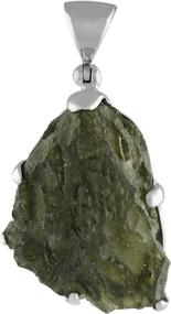 img 2 attached to Starborn Sterling Natural Moldavite Pendant Women's Jewelry : Pendants & Coins