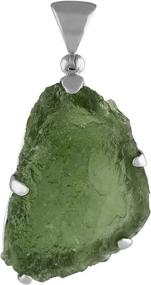 img 4 attached to Starborn Sterling Natural Moldavite Pendant Women's Jewelry : Pendants & Coins