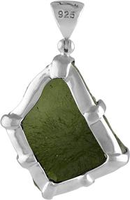 img 1 attached to Starborn Sterling Natural Moldavite Pendant Women's Jewelry : Pendants & Coins