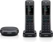 upgrade your home phone: get the motorola axh02 dect 6.0 cordless phone with alexa built-in and answering machine logo