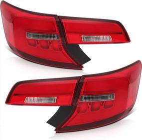 img 4 attached to LSAILON Black Housing Red Lens Tail Light Assembly Replacement For 2012-2014 Toyota Camry - Improved Product Name For SEO